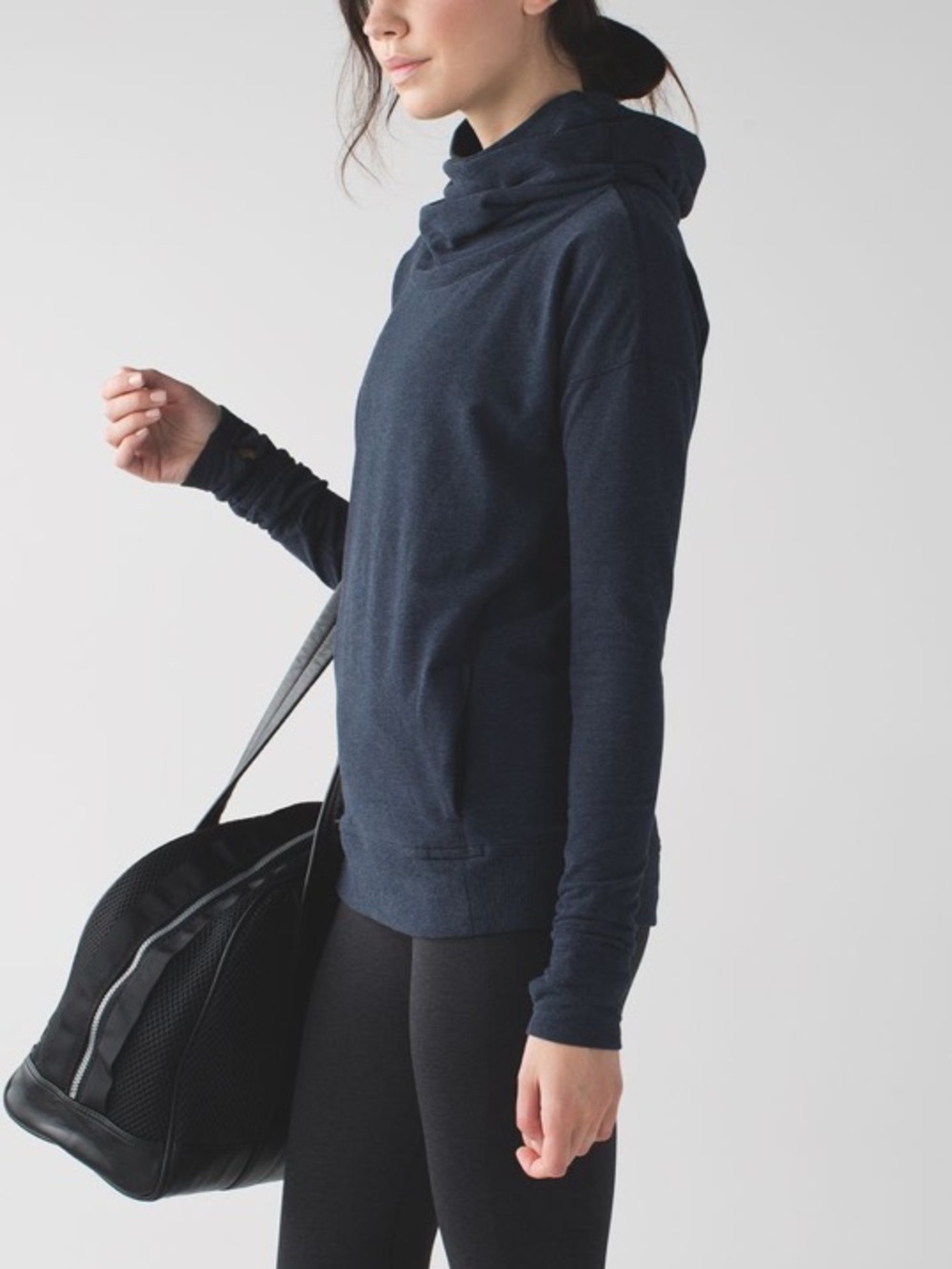 Lululemon Heathered Naval Blue Stress Less Hoodie